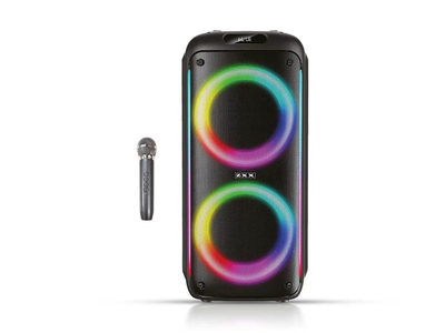Колонка аккумуляторная портативная ZXX partybox 5504 c радиомикрофоном (USB/BT/FM/TWS)