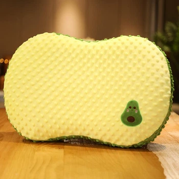Подушка декоративная Memory foam "Авокадо" 35х55х9/7 желто-зеленая