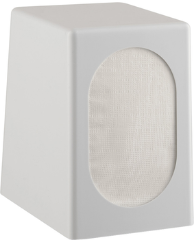 Диспенсер для бумажных салфеток настольный Dayco Classic 900681PW пластиковый белый