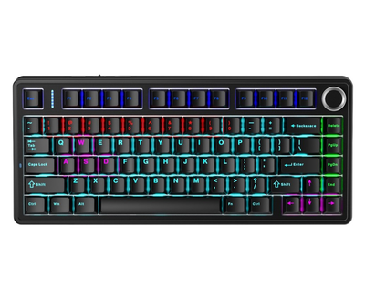 Клавиатура игровая механическая AULA F75 Mechanical Black KRGD Blue switch ENG/UKR