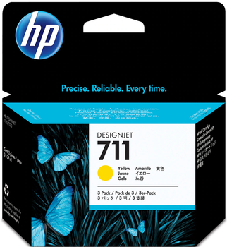 Картридж HP No.711 DesignJet 120/520 Yellow (CZ132A)