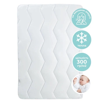Одеяло детское в кроватку Comfort ТM PAPAELLA 100х135 см зигзаг біла (8-8723*005)