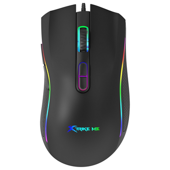 Мышь XTRIKE ME GM-314, игровая 7200dpi, 7кн, RGB, черная