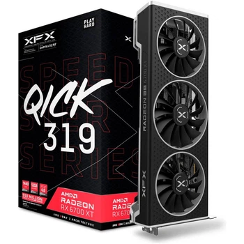 Відеокарта XFX Radeon RX 6700 XT Speedster QICK 319 BLACK Gaming 12GB GDDR6 (RX-67XTYP VB.1), Б/в