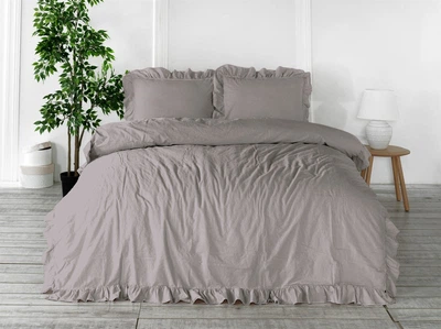 Двоспальний Євро комплект Limasso Exclusive Opal Grey Варена Бавовна