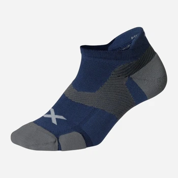 Носки мужские короткие 2XU Vectr Cushion No Show Socks UA5043e_BSL/GRY XL Синие (9336340665496)