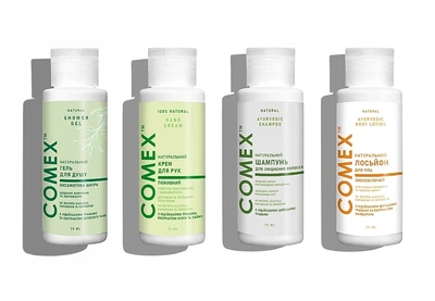 Набір "Мініатюри" - Comex Ayurvedic Natural (shm/75ml + sh/gel/75ml + b/lot/75ml + h/cr/75ml) (1044432-82038)