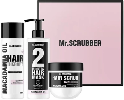 Подарунковий набір "Гладкість і краса" - Mr.Scrubber (shm/200ml + mask/200ml + scrub/250g) (839285-31337327)
