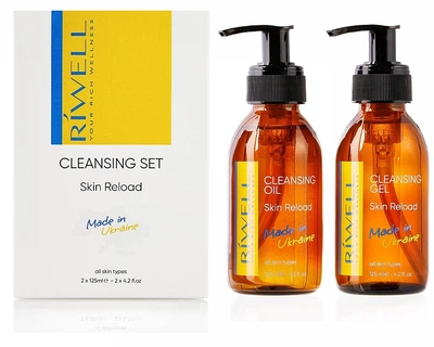 Набор "Двухэтапное очищение" - Riwell Skin Reload Cleansing Set (Oil/125ml + f/gel/125ml) (1279424-139693)