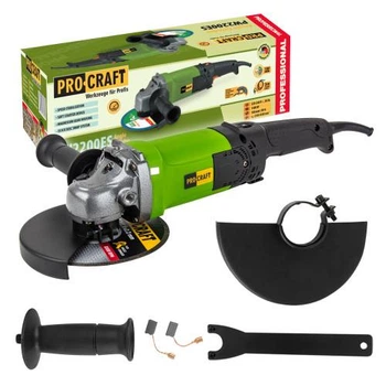 Угловая шлифмашина (болгарка) Procraft PW2200ES (180 мм, плавный пуск, регулировка)