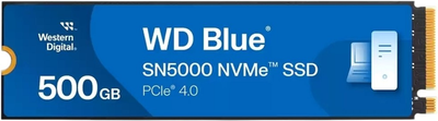 SSD диск Western Digital Blue SN5000 500GB M.2 2280 NVMe PCIe 4.0 x4 3D NAND QLC (WDBS3F5000ANC-WRSN)