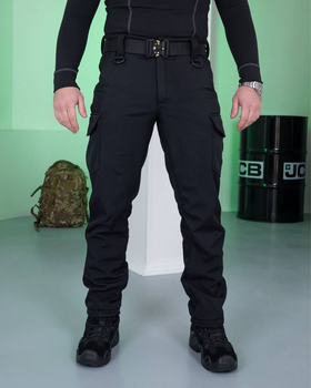 Утеплені Штани Softshell чорні розмір 5XL