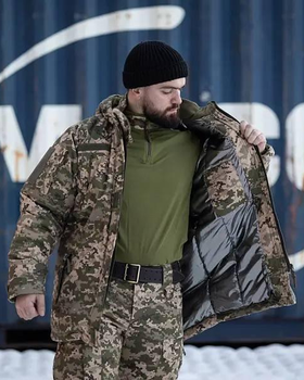 Бушлат Grifon Goverla на синтепоні з підкладкою Omni-Heat піксель розмір S