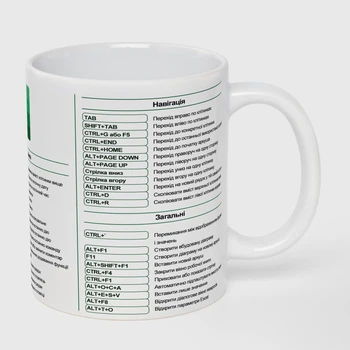 Чашка біла (330 мл) Клавіши Excel (13940730000797009)