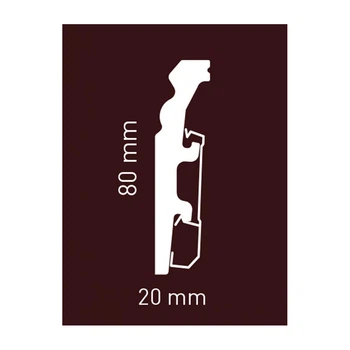 Плинтус Arbiton Vega P0810 белый 80*20*2400 мм