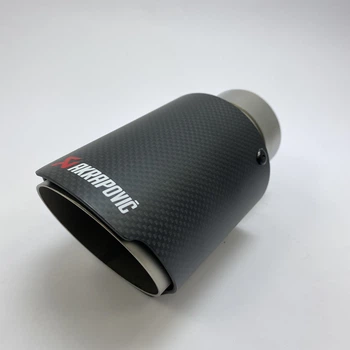 Насадка наконечник глушителя Akrapovic AK 63-89 ZB carbon d63мм L170мм зовн d89мм на выхлопную трубу SV0379