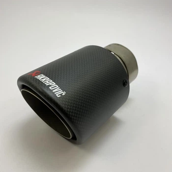 Насадка наконечник глушителя Akrapovic AK 66-101 JB carbon d66мм L160мм зовн d101мм на выхлопную трубу SV0383