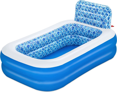 Basen dmuchany rodzinny Bestway 54451 prostokątny 229 x 152 x 96 cm (6941607353455)