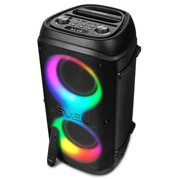 Акумуляторна колонка Sven 100 Вт з Bluetooth NFC TWS FM-радіо LED-дисплей та підсвічування RGB