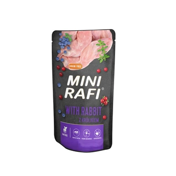 Вологий корм для собак малих порід Dolina Noteci RAFI Mini пауч з кролик, 150 г (12801133)