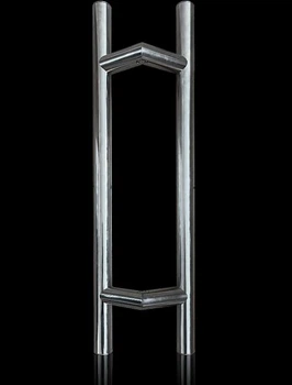 Ручка офисная прямая стальная 1400 мм INOX ПРЕМЬЕРА SS1400/1200/45 крепление 45 градусов односторонняя