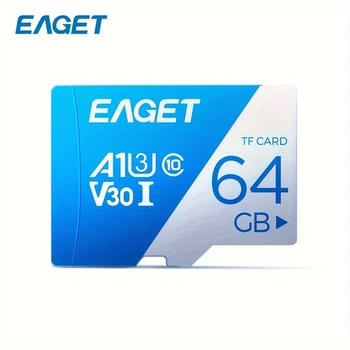 TF карта пам'яті microSD Eaget Class 10 A1 U3 V30 64 Gb