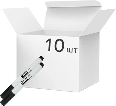 Набір маркерів для дощок Optima 2-3 мм Чорних 10 шт (O16220)