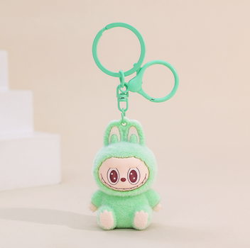 Брелок на ключі плюшевий з карабіном Labubu Labubu Art The Monsters Big green
