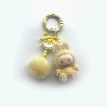 Брелок на ключи плюшевый Labubu Labubu Art The Monsters mimi Yellow