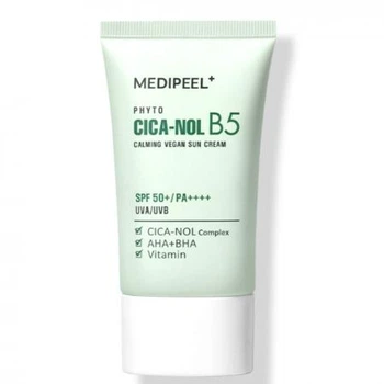Заспокійливий сонцезахисний крем для обличчя Medi Peel Phyto Cica-Nol B5 Calming Vegan Sun Cream SPF 50+ PA++++ 50 мл