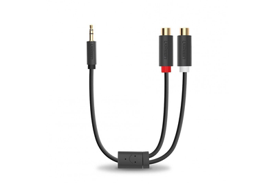 Аудио кабель UGREEN AV109 3.5mm Male to 2RCA Female Cable 25cm Gray (10547) Провод RCA штекер тюльпан