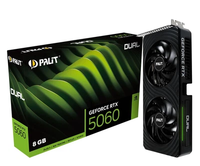 Відеокарта Palit GeForce RTX 5060 Dual 8GB GDDR7 DLSS4 (NE75060019P1-GB2063D) EU