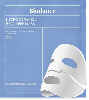 Гидрогелевая маска для лица Biodance Hydro Cera-Nol Real Deep Sheet Mask с церамидами и пантенолом, 34 г