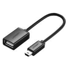 Переходник адаптер Ugreen Mini USB to USB OTG 0.12м Black (US249)