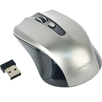 Мышь беспроводная оптическая Gembird MUSW-4B-04-BG 1600dpi на батарейках Black-Grey