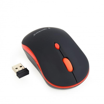 Мышь беспроводная оптическая Gembird MUSW-4B-03-R 1600dpi на батарейках Black-Red