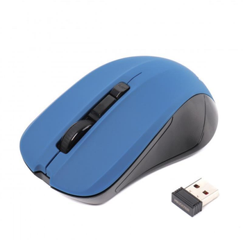 Мышь беспроводная оптическая Maxxter Mr-337-Bl 1600dpi на батарейках Blue