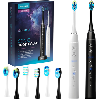 Набор электрических зубный щёток Berdsen Galaxy Duo Белая/Черная + Brush Heads