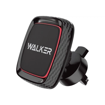 Автодержатель магнитный Walker CX-007 для смартфона в вентиляционную решетку, черный
