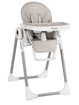 Krzesełko do karmienia Ricokids Nukido Belo ze stolikiem Szare (5903890613761)