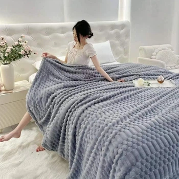 Плед Шарпей 3D Malloory Home Серо-лазурный полуторный 150х200
