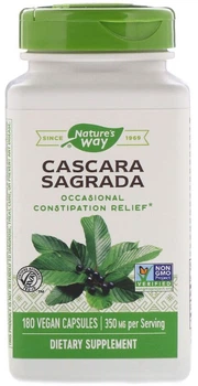 Каскара саграда Nature's Way Cascara Sagrada 350 мг 180 капсул в упаковці (ARE-574189)
