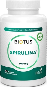 Спіруліна Biotus Spirulina 500 мг 200 таблеток в упаковці (ARE-574485)