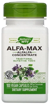 Люцерна Nature's Way Alfa-Max 840 мг 100 капсул в упаковке (ARE-574146)