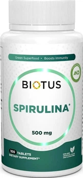 Спіруліна Biotus Spirulina 500 мг 100 таблеток в упаковці (ARE-574504)