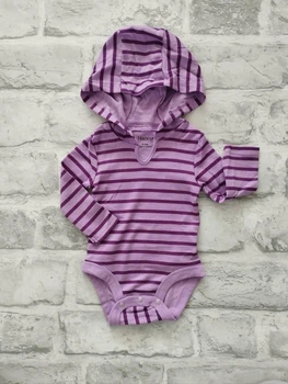 Боді для малюків Hanes 50-68 см лавандовий у смужку