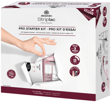 Zestaw startowy do manicure alessandro Striplac Peel or Soak New Standard Kit + lakier do paznokci (4025087485232)