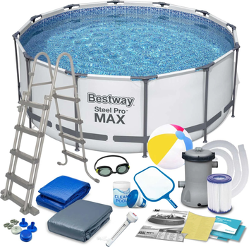 Каркасний басейн Bestway Steel Pro Max 366 x 122 см 18 в 1 56420 (5908220476658)
