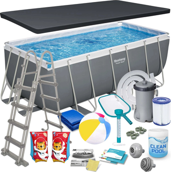 Каркасний басейн Bestway Power Steel 412 x 201 x 122 см 17 в 1 56456N (5903890615680)