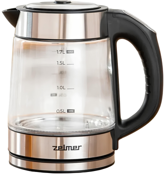 Электрочайник стеклянный Zelmer ZCK8033 (2200Вт, 1.7л)